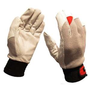 GUIDE 43 bőr tenyér munkakesztyű, sztreccs kézfej, tépőzáras - Védőfelszerelés