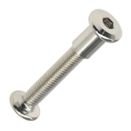 Bútorösszehúzó csavar, M6x50 nikkel