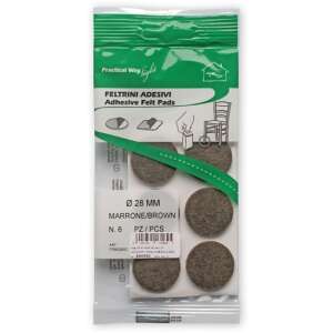 Filc Talpbetét - Barna - 28 mm - 6 db