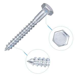 Hatszögletű csavar, 6x120mm, horganyzott, 10 db-os csomag - JKH