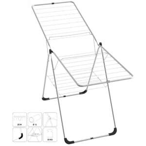 EGE Capri 173 x 54 x 115 cm (20 m) 18101 Ruhaszárító állvány, Összecsukható, Fém, Ezüst - Lux