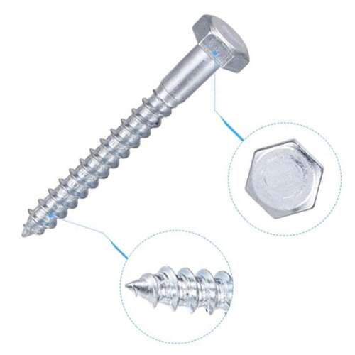 8x80 horganyzott hatszögletű csavar, 10 db-os csomag