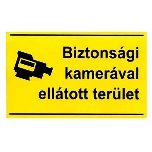 Tábla műanyag A4 "Biztonsági kamerával ellátott terület" 3427162 131711953 - Jelölés és figyelmeztetés