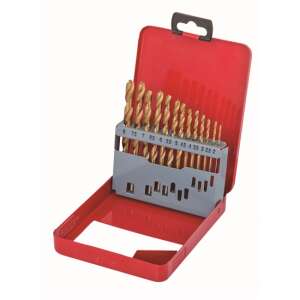13 piece HSS+TIN drill bit set for metal, 2-8 mm, in a red case - Nonbrand Drill bit