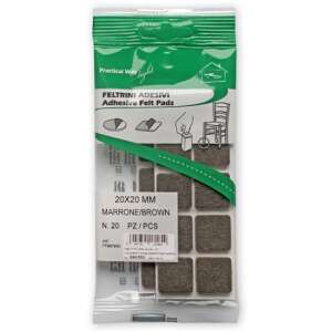 Practical Way - Filc Csúszásgátló Talpbetét - Öntapadós - 20x20 mm (20 db)