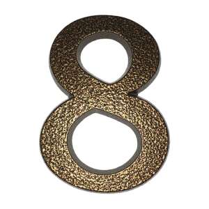 Barna alumínium házszám 8, 10cm - JKH