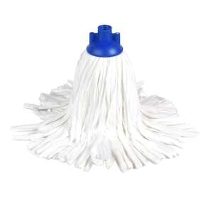 Fehér viszkóz csavart felmosófej kék műanyag csatlakozóval - KEFA