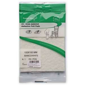 100x100 mm fehér öntapadós filc lapok, 1 db-os csomag - JKH