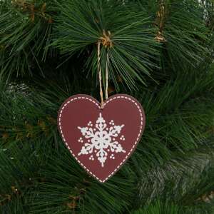 Karácsonyfadísz - szív - akasztható - 9 x 9 cm 46660623 