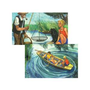 Ilustrație diafilm Tüskevár: Colaj de scene din poveste - Filme diapozitive