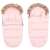 Springos rosa Baby-Schlafsack mit Pelz-Futter für den Kinderwagen, zwei Seiten