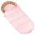 Springos rosa Baby-Schlafsack mit Pelz-Futter für den Kinderwagen