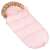 Springos rosa Baby-Schlafsack mit Pelz-Futter für den Kinderwagen