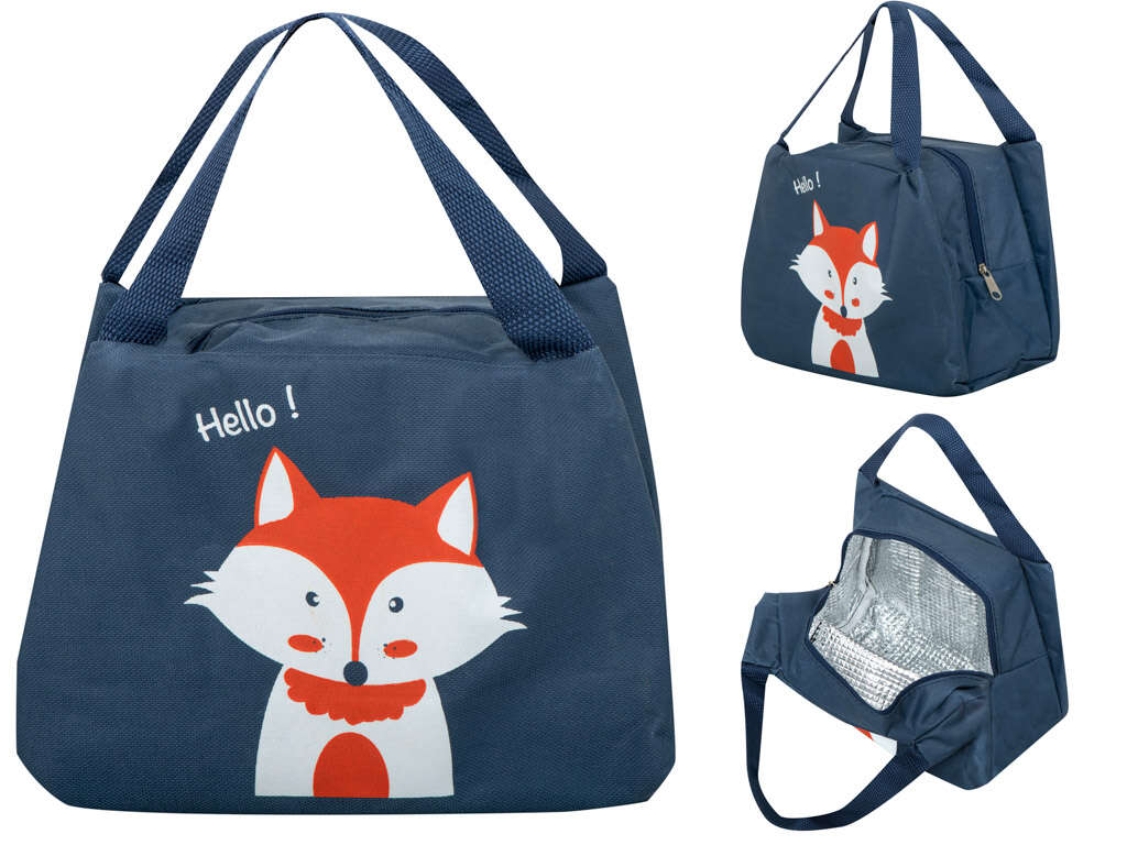 Geanta termica cu aripioare, model portocaliu vulpe