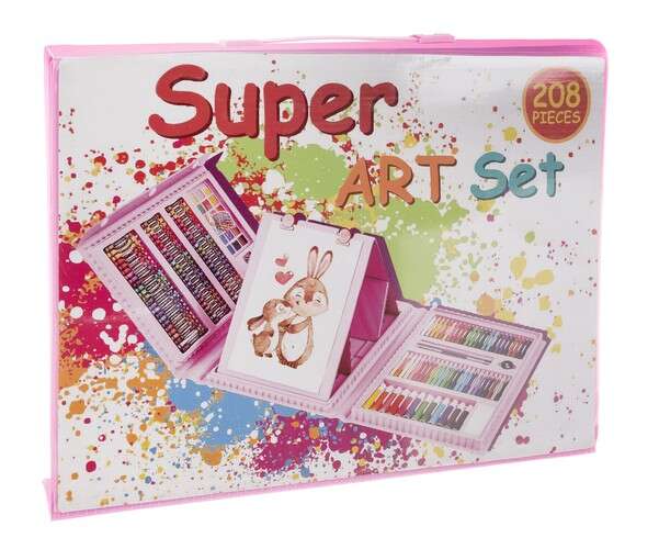 KRUZZEL XXL Rajz készlet, hordtáskával, 208 db