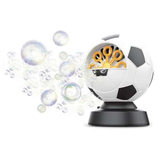 Fußballförmiger Seifenblasenmacher bläst Seifenblasen