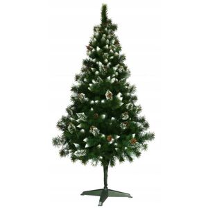 Christmas Crystal Ice Artificial Fir Tree with Snowy Branch Tips and Pine Cones, 120cm 145533112 - Nonbrand Artificial Christmas Tree