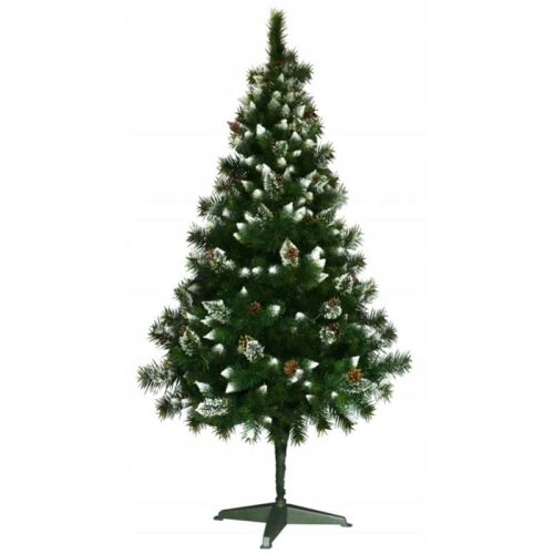 Christmas Crystal Ice műfenyő havas ágvéggel, tobozzal 120cm 145533112