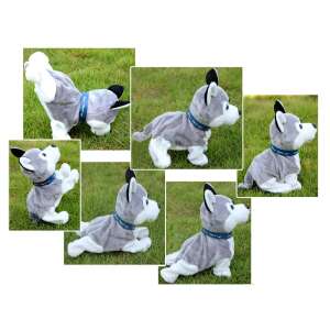 Koláž interaktívnej plyšovej hračky Husky v rôznych pózach - Interaktívne plyšáky