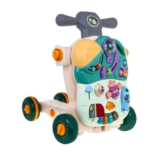 Multifunktions-Gehwagen, Roller, Reittier und Tisch für Kleinkinder, 4 in 1, grün und beige, ND28_14241_ZDN_658