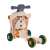 Multi-function walker, scooter, ride-on, and table for toddlers, 4 in 1, green and beige, ND28_14241_ZDN_658, back view