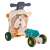 Multi-function walker, scooter, ride-on, and table for toddlers, 4 in 1, green and beige, ND28_14241_ZDN_658, back view