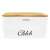 Cookline bread box with bamboo lid