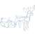 Springos Illuminated Reindeer with Sleigh LED 150 cm, Cool White 78669461