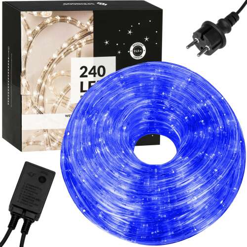 240 LED fleksibilni svjetlosni kabel, 10m IP44 programibilni #plava
