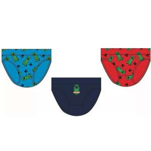 Minecraft fiú alsónemű 3 darabos csomag, kék, piros és sötétkék - Mojang