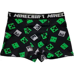 Minecraft boys' boxer shorts, 2 pack, 10 years, black with green creeper pattern - Minecraft