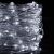 Close-up of 300 LED cold white string lights on dark background
