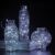 300 LED cold white string lights inside glass vases