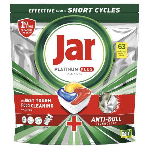 Jar Platinum Plus All In One Lemon Mosogatógép kapszula 63db