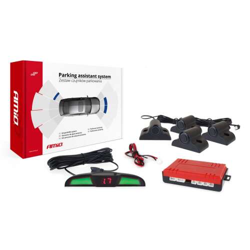 AMiO tolatóradar 4 érzékelővel, LED kijelzővel és vezérlőegységgel