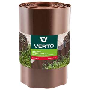 Verto Lawn Edges, brown plastic edging for garden beds, 20 cm x 9 m - Garden Edging