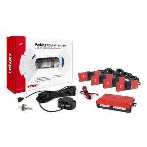 AMiO tolatóradar 4 érzékelővel, parkolási asszisztens rendszer, tolató érzékelők, autó hátramenet kamera - Tolatóradar