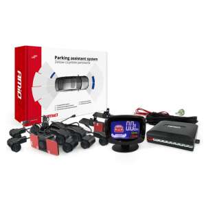 AMiO 8 érzékelős tolatóradar készlet grafikus LED kijelzővel, fekete, 16.5mm - Tolatóradar