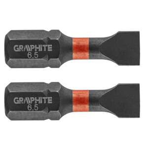 Graphite Końcówka wkrętakowa (Bity udarowe SL6.5 x 25 mm, 2 szt.) 46756788 - Bithead