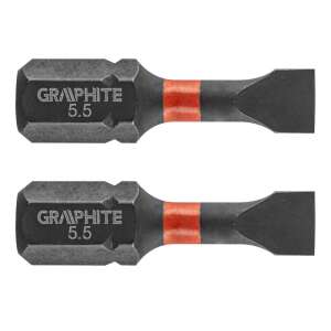 Set biți șurubelniță GRAPHITE SL5.5, cap plat 25mm - Capete bit