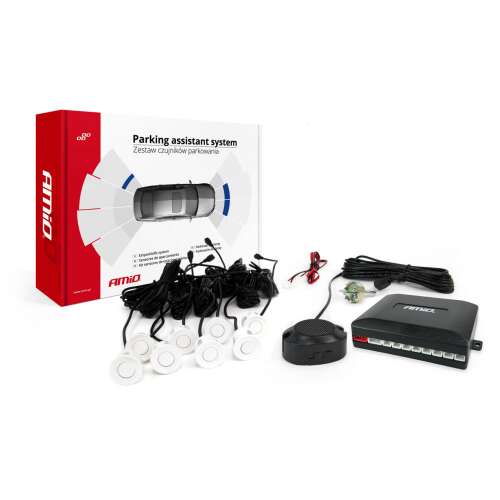 AMiO tolatóradar 8 érzékelővel, parkolósegéd, autó biztonság