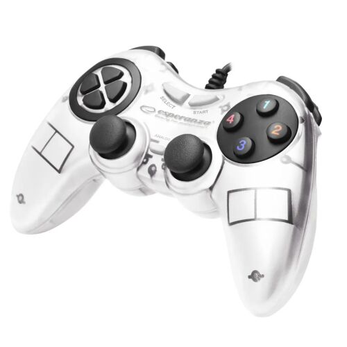 Esperanza Fighter PC Game Controller - Weiß, schräge Ansicht