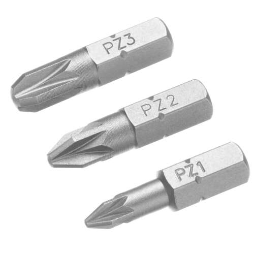 3 darabos csavarhúzó bit készlet, Pozidriv PZ1, PZ2, PZ3 - Stanley