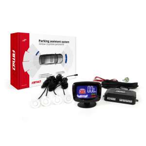 AMiO tolatóradar készlet 4 érzékelővel, LED kijelzővel és a gépkocsi grafikus ábrázolásával - Tolatóradar