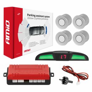 AMiO Tolatóradar - 4 Szenzoros - LED Kijelzővel 138340037 - Tolatóradar