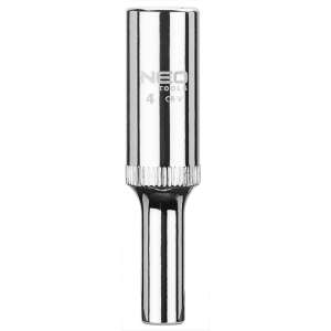 NEO 1/4 cala 6pt 4mm Długa Nasadka, SuperLock - Klucz do wtyczek