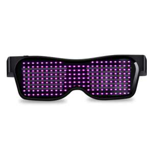 Parti szemüveg, világító szemüveg, LED kijelzős szemüveg Pink 46746571 