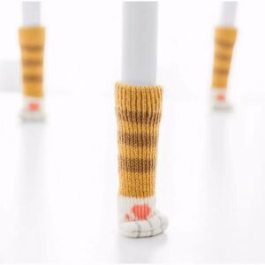 Széklábvédő Zokni - Macska Mancs - 4 db - Szürke 133311258 - Padlóvédő bútorláb alátét