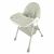 Pepita Happy beige high chair with storage basket, 5-point harness