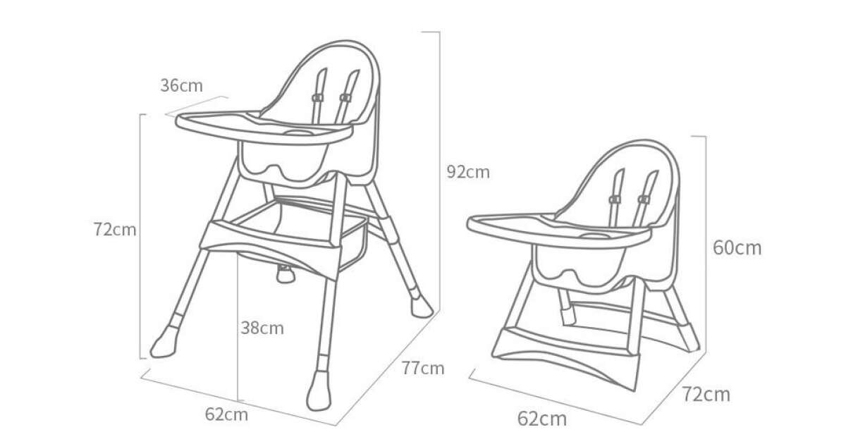 LittleONE by Pepita Happy multifunctional folding high chair with